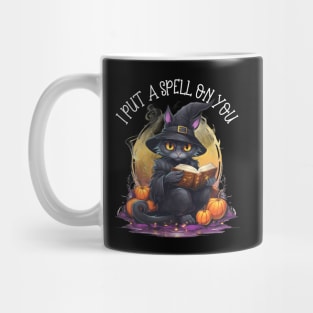 Witch Cat Reading A Spell Book I Put A Spell On You Mug